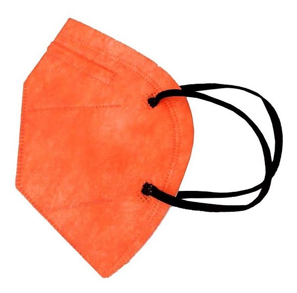MÁSCARA PFF2 / N95 / KN95 ADULTO LARANJA - 50 UNIDADES