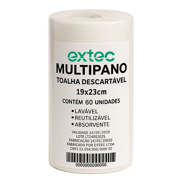 Toalhas descartáveis Multipano 19x23 reutilizável 60 un