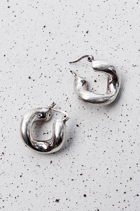 Brinco Argola Ondulada Eletroformação