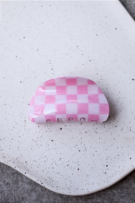 Piranha Arredondada Checkboard Rosa