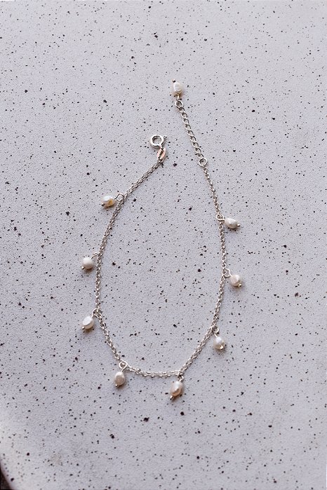 Tornozeleira Pingentes Pérolas