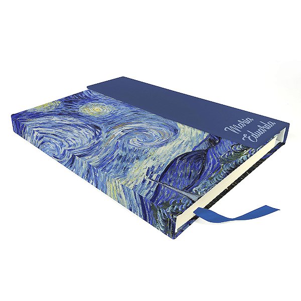 Caderno Noite Estrelada Van Gogh com Ímã A5