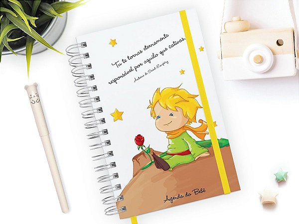 Agenda Escolar do Bebê Pequeno Príncipe Personalizada