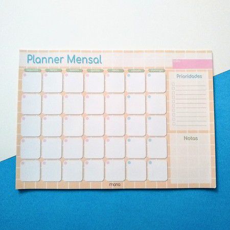 Planner Mensal Rosê