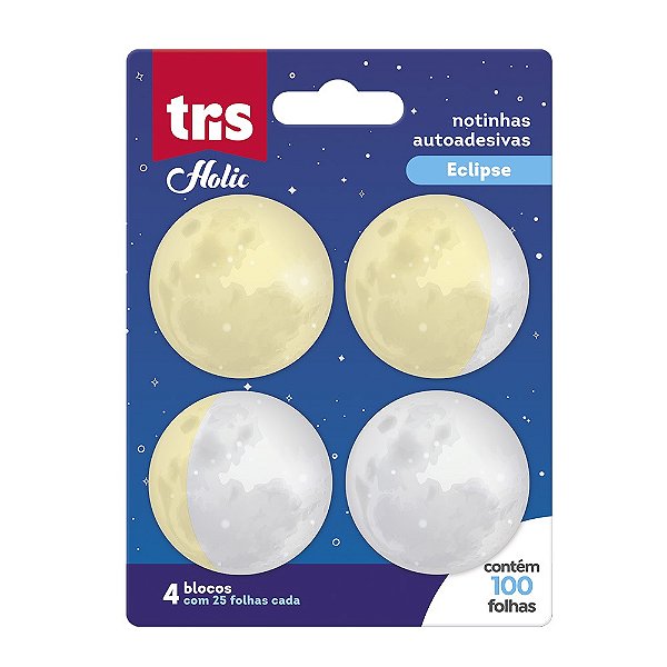 Notas Autoadesivas Eclipse Holic Cosmos – Cart C/ 4 Blocos X 25 Fls – Tris
