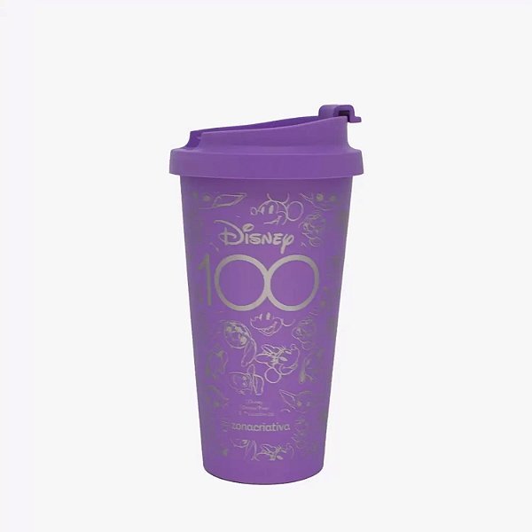 Copo Viagem Bucks 500ml Pattern Disney 100 Anos - Zona Criativa