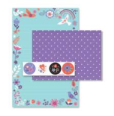 Papel de carta - Embalagem com 4 unidades -  Alegria - Fina Idéia