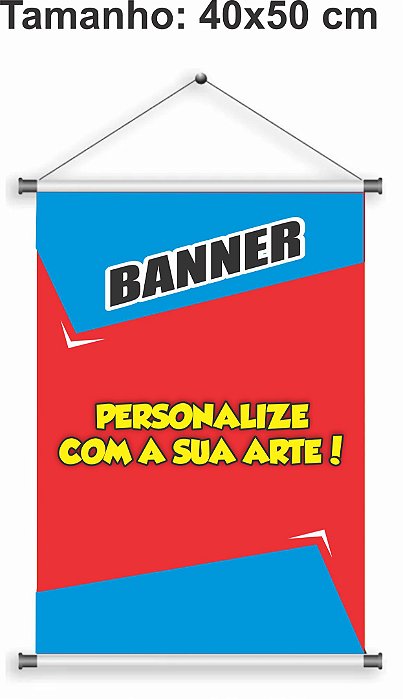 banner tamanho 40 x 50 cm