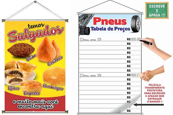 Banner tamanho 80 x 60 cm