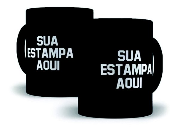 CANECA PRETA BRILHANTE  1 UNIDADE