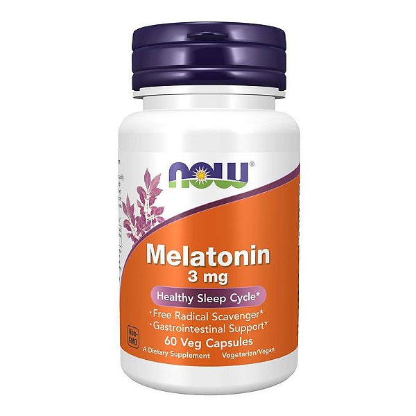 Melatonina 3mg (60 Cápsulas) - Now Foods