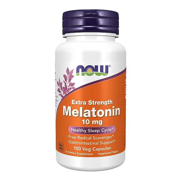 Melatonina 10mg Importada (100 Cápsulas) - Now Foods