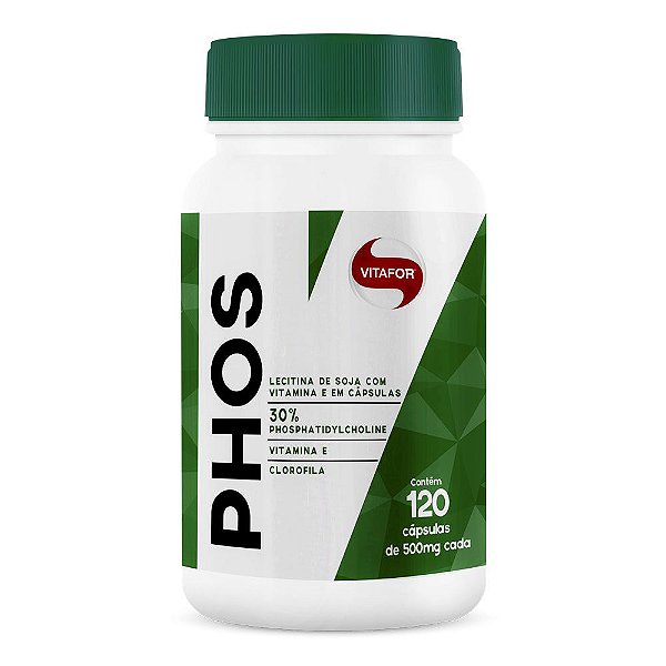 Phos Lecitina de Soja (120 Cápsulas) - Vitafor