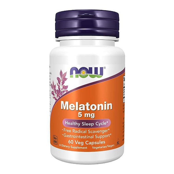 Melatonina 5mg Vegana (60 Cápsulas) - Now Foods