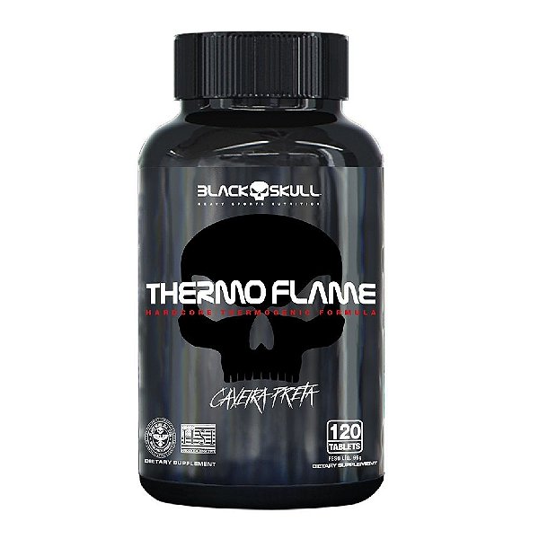 Termogênico Thermo Flame  (120 Tabletes) - Black skull