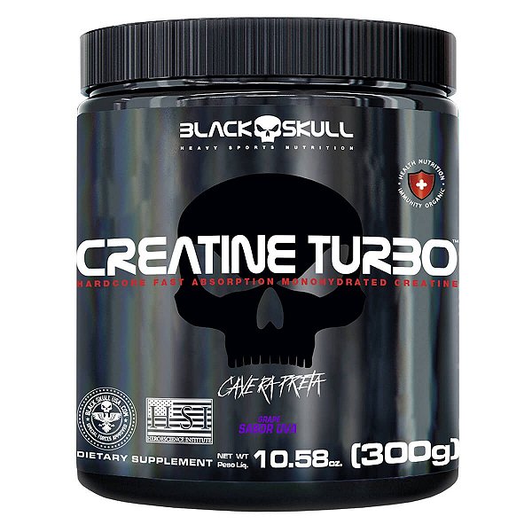 Creatina Turbo (300g) c/ sabor - Black Skull