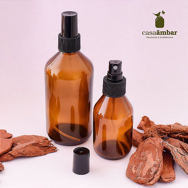 VIDRO AMBAR C/ SPRAY PRETO