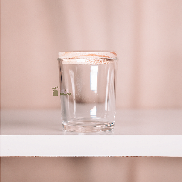 COPO PARA VELA 70ML TRANSPARENTE C/ TAMPA