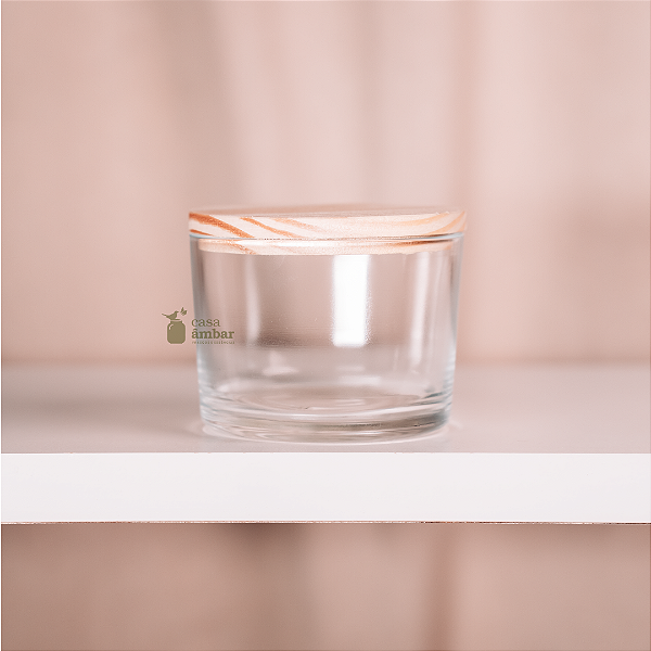 COPO PARA VELA 100ML TRANSPARENTE C/ TAMPA