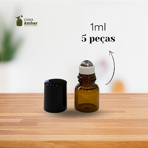5 UNIDADES ROLL-ON ÂMBAR 1ML
