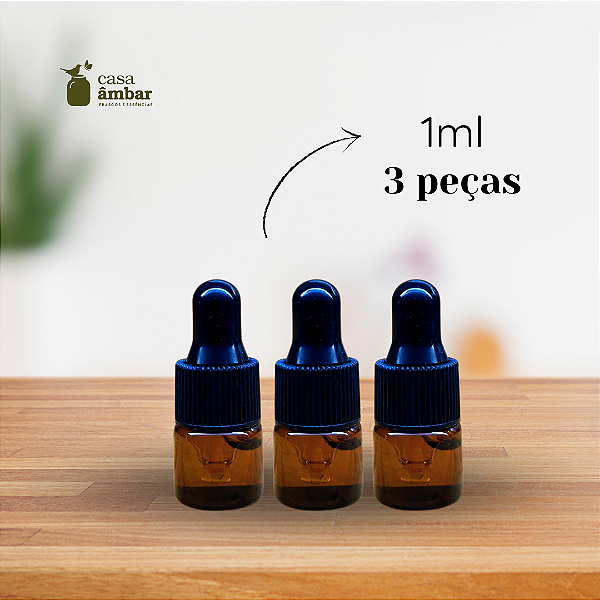 3 UNIDADES CONTA-GOTAS ÂMBAR 1ML
