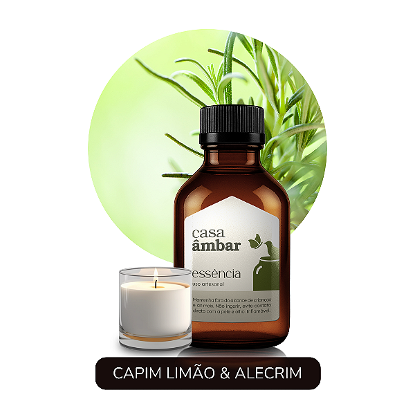 ESSÊNCIA PARA VELA CAPIM LIMÃO E ALECRIM