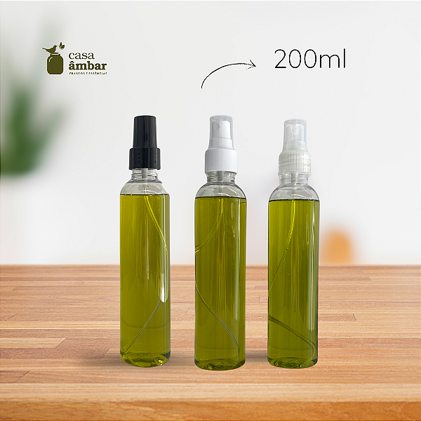PET CRISTAL CILINDRICO 200ML C/ SPRAY R24