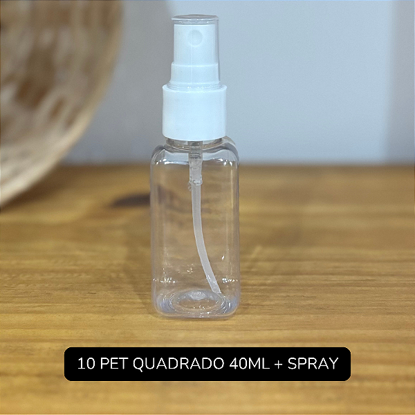 10 UNIDADES FRASCO 40ML C/ SPRAY BRANCO