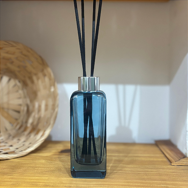 VIDRO AZUL 150ML C/ VARETA PRETA