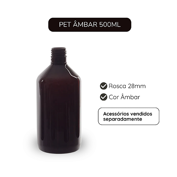 PET AMBAR 500ML R28MM