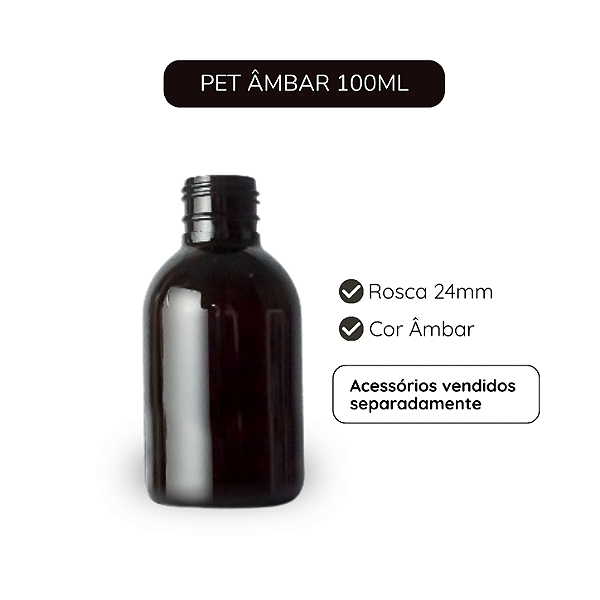 PET AMBAR 100ML R24MM