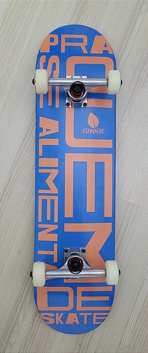 SKATE PROFISSIONAL ESPINAFRE COMPLETO - SHAPE 8.0