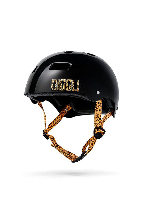 CAPACETE NIGGLI PRETO ONÇA - IRON PRO (FITA PRETA) - TAMANHOS PP, P, M, G e GG (consulte)