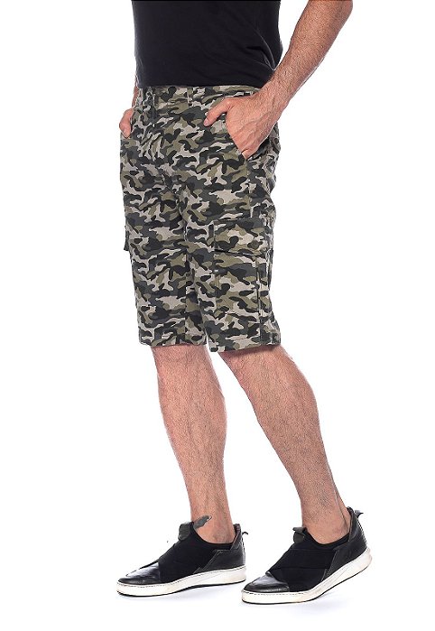 bermuda militar camuflada