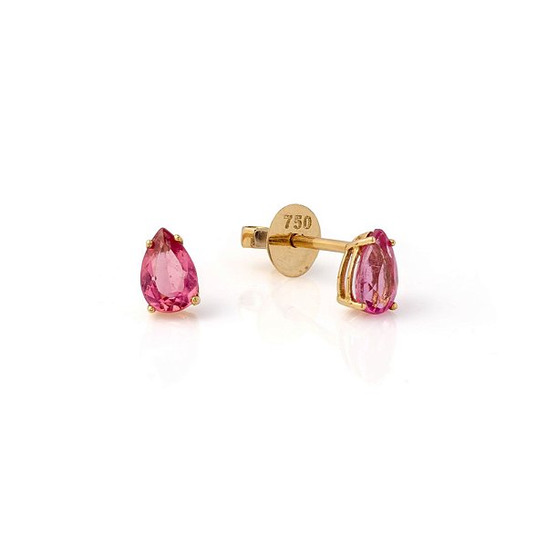 Studs Joy Turmalinas Rosa