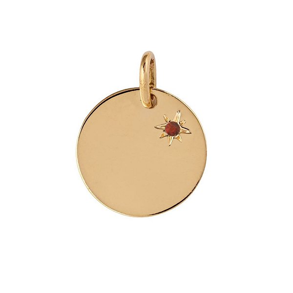 Medalha Birthstone Janeiro (granada)