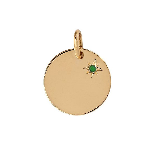 Medalha Birthstone Maio (tsavorita)