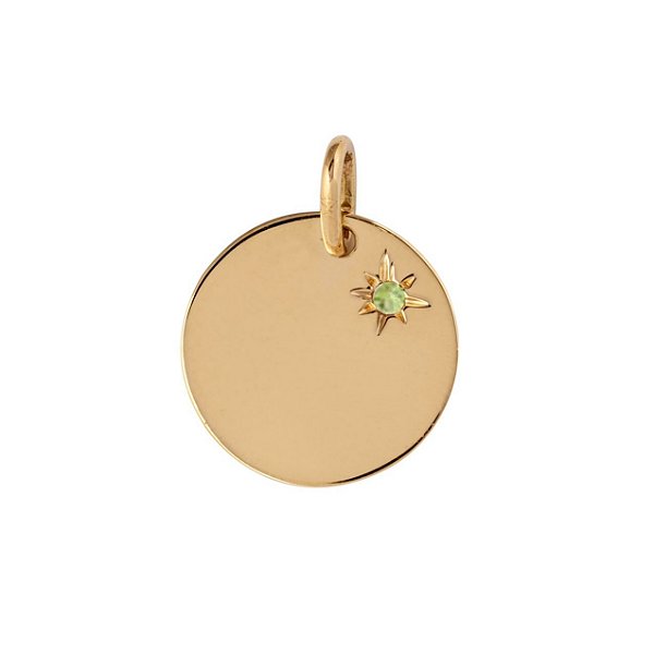 Medalha Birthstone Agosto (peridoto)