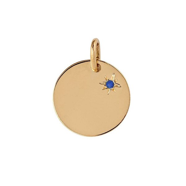 Medalha Birthstone Setembro (safira)