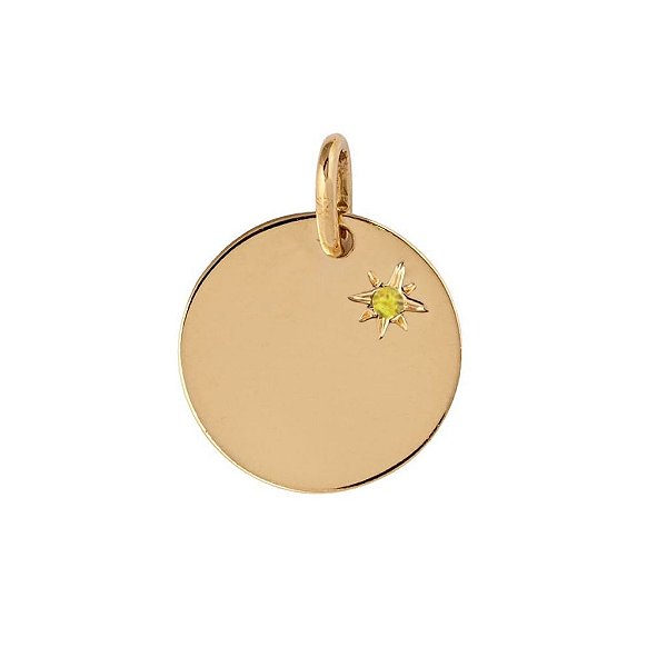 Medalha Birthstone Novembro (citrino)