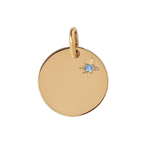Medalha Birthstone Dezembro (topázio swiss)
