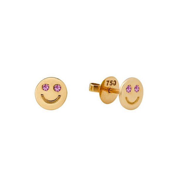 Studs Smile Ametistas