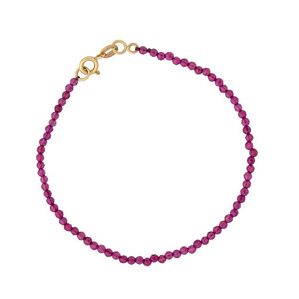 Pulseira Corindon Rubi Ouro 18k