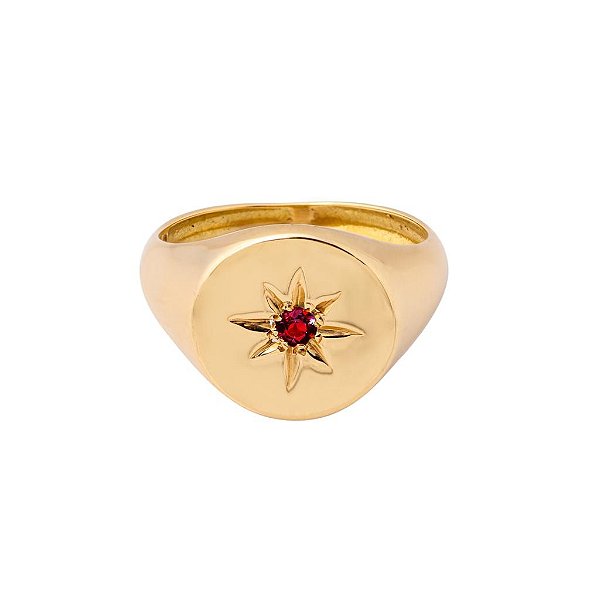 Anel Birthstone Janeiro (granada)