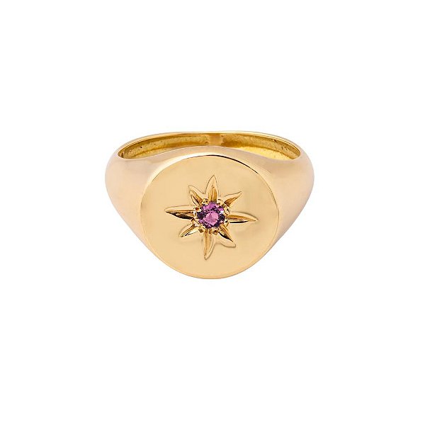 Anel Birthstone Junho (ametista lavanda)