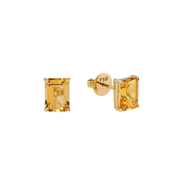 Studs Octógonos M Citrinos