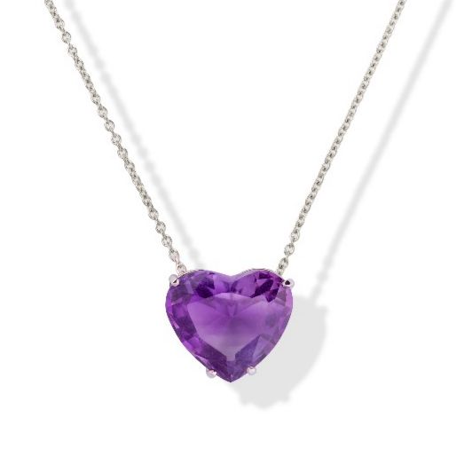 Colar Love G Ametista OURO BRANCO
