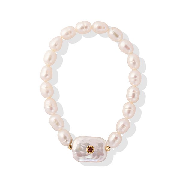 Pulseira Solara Pérola Barroca Ouro 18k