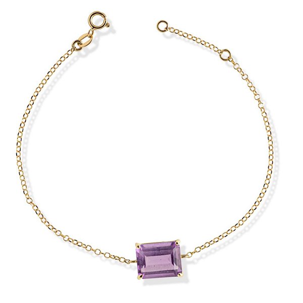 Pulseira Octógono Uni Ametista