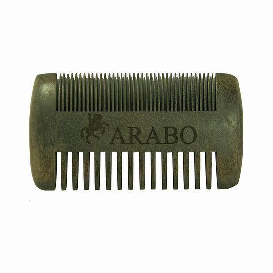Pente de Madeira Barba e Cabelo Double side - ARABO